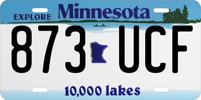 MN license plate 873UCF