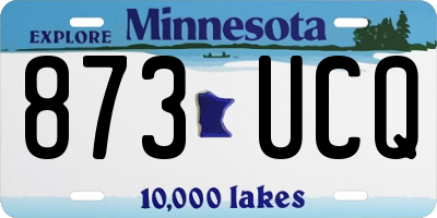 MN license plate 873UCQ