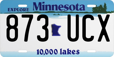 MN license plate 873UCX