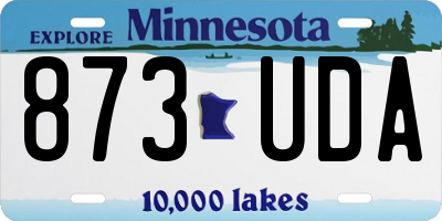 MN license plate 873UDA