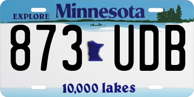 MN license plate 873UDB