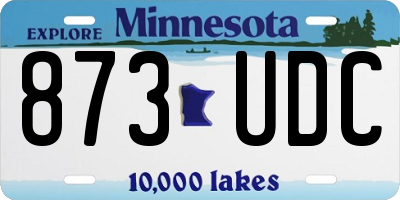 MN license plate 873UDC