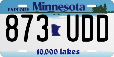 MN license plate 873UDD