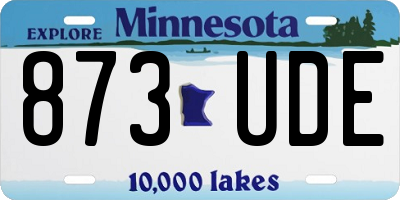 MN license plate 873UDE