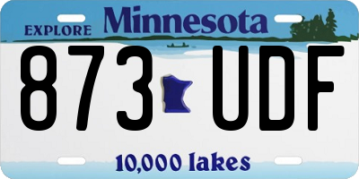 MN license plate 873UDF