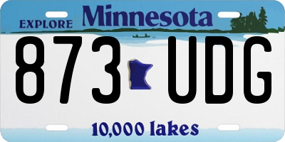 MN license plate 873UDG