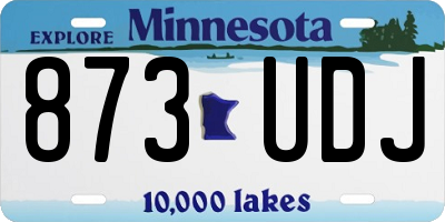 MN license plate 873UDJ