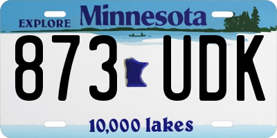 MN license plate 873UDK