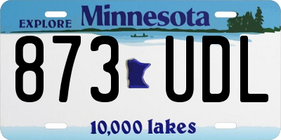 MN license plate 873UDL