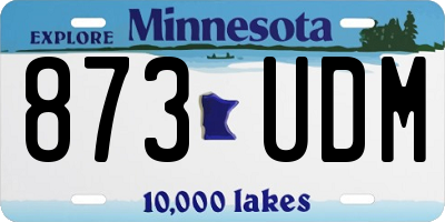 MN license plate 873UDM