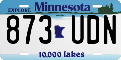 MN license plate 873UDN