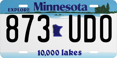 MN license plate 873UDO