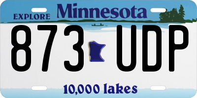 MN license plate 873UDP