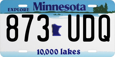 MN license plate 873UDQ