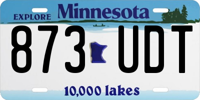 MN license plate 873UDT