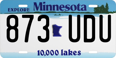 MN license plate 873UDU