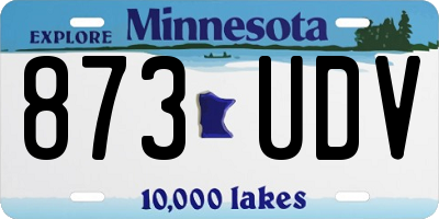 MN license plate 873UDV