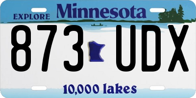 MN license plate 873UDX