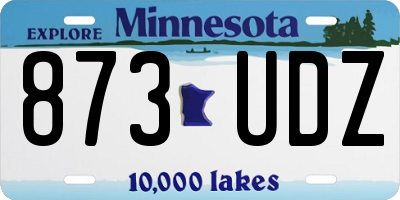 MN license plate 873UDZ