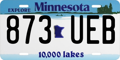 MN license plate 873UEB