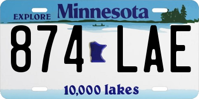 MN license plate 874LAE