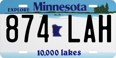 MN license plate 874LAH