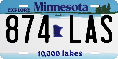 MN license plate 874LAS
