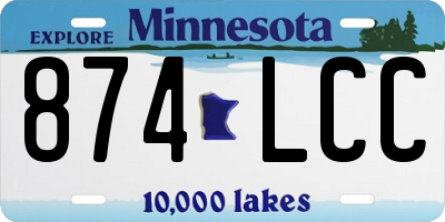 MN license plate 874LCC