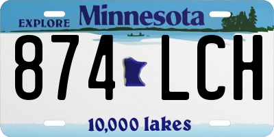 MN license plate 874LCH