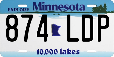 MN license plate 874LDP