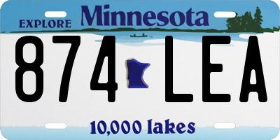 MN license plate 874LEA