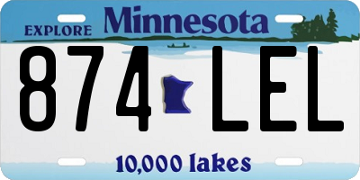 MN license plate 874LEL