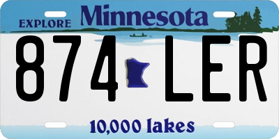 MN license plate 874LER