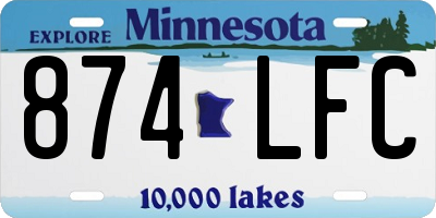 MN license plate 874LFC