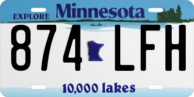 MN license plate 874LFH