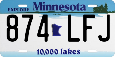 MN license plate 874LFJ