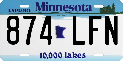 MN license plate 874LFN