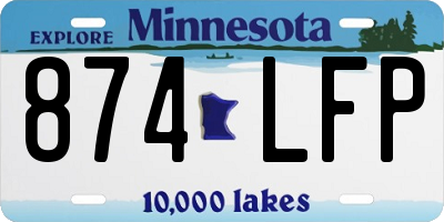 MN license plate 874LFP