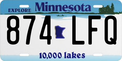MN license plate 874LFQ