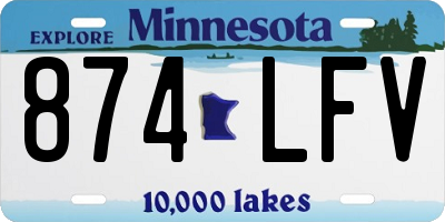MN license plate 874LFV