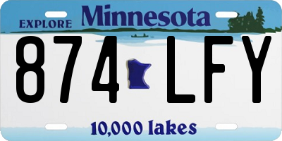 MN license plate 874LFY