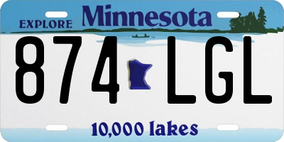 MN license plate 874LGL