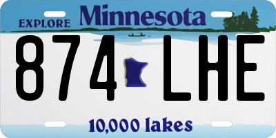 MN license plate 874LHE