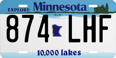MN license plate 874LHF