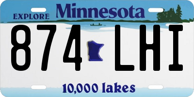 MN license plate 874LHI