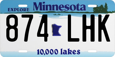 MN license plate 874LHK