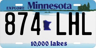 MN license plate 874LHL