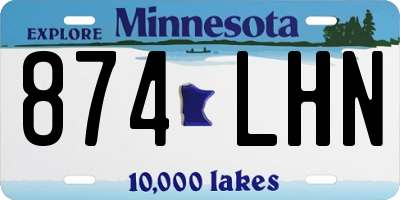 MN license plate 874LHN