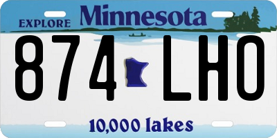 MN license plate 874LHO