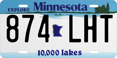 MN license plate 874LHT